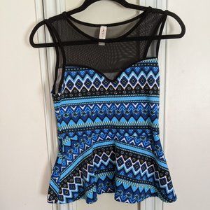 Blue pattern blouse